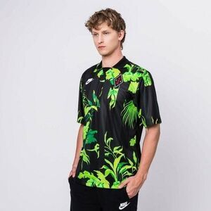 Nike AR1620-389 Floral Foliage Floral Short Sleeve Polo Green Black Men's SZ S